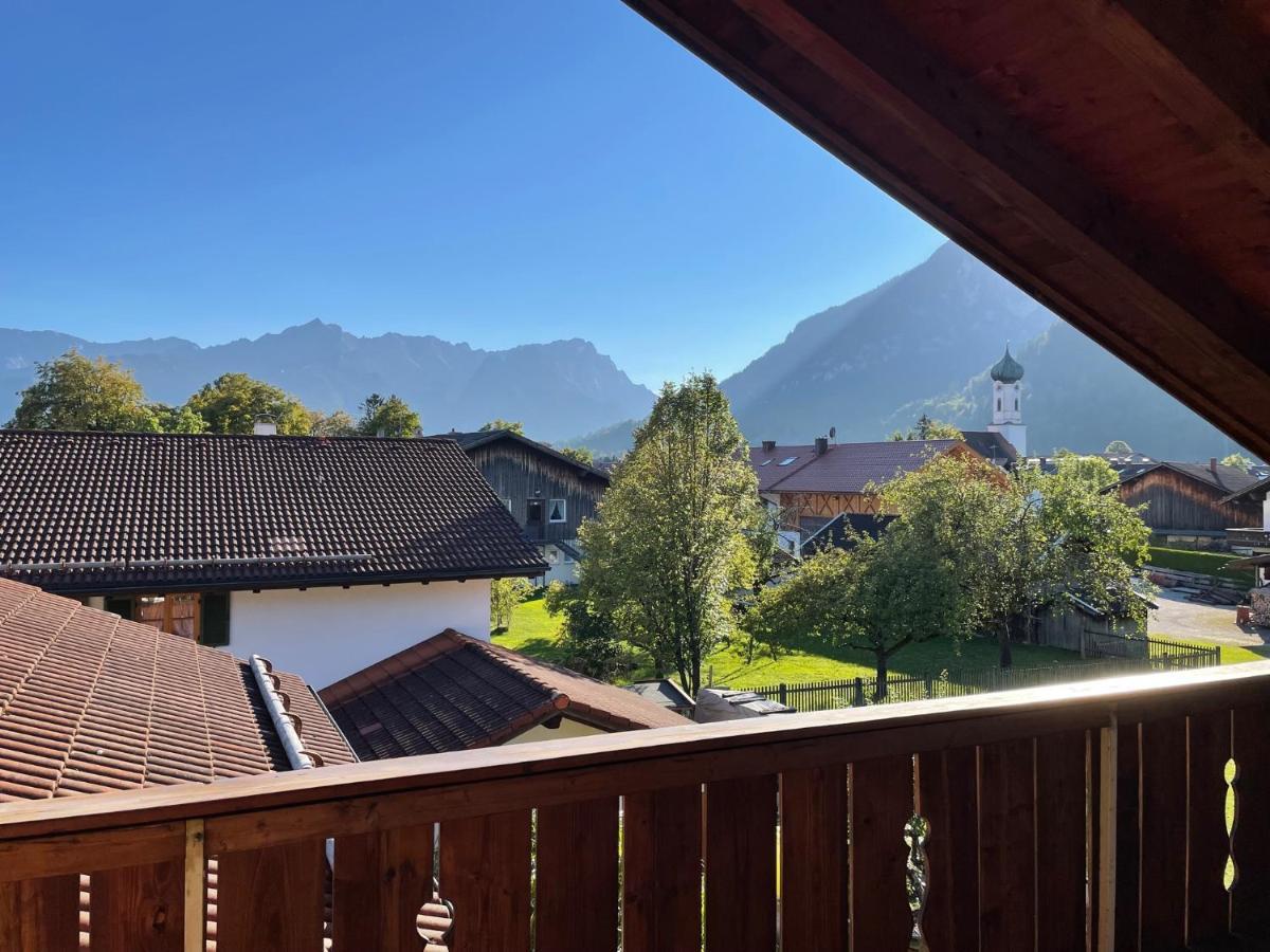 Dachgeschosswohnung Mit Traumhaftem Zugspitzblick Bei Garmisch Farchant Exterior foto