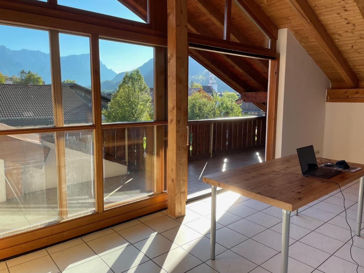 Dachgeschosswohnung Mit Traumhaftem Zugspitzblick Bei Garmisch Farchant Exterior foto